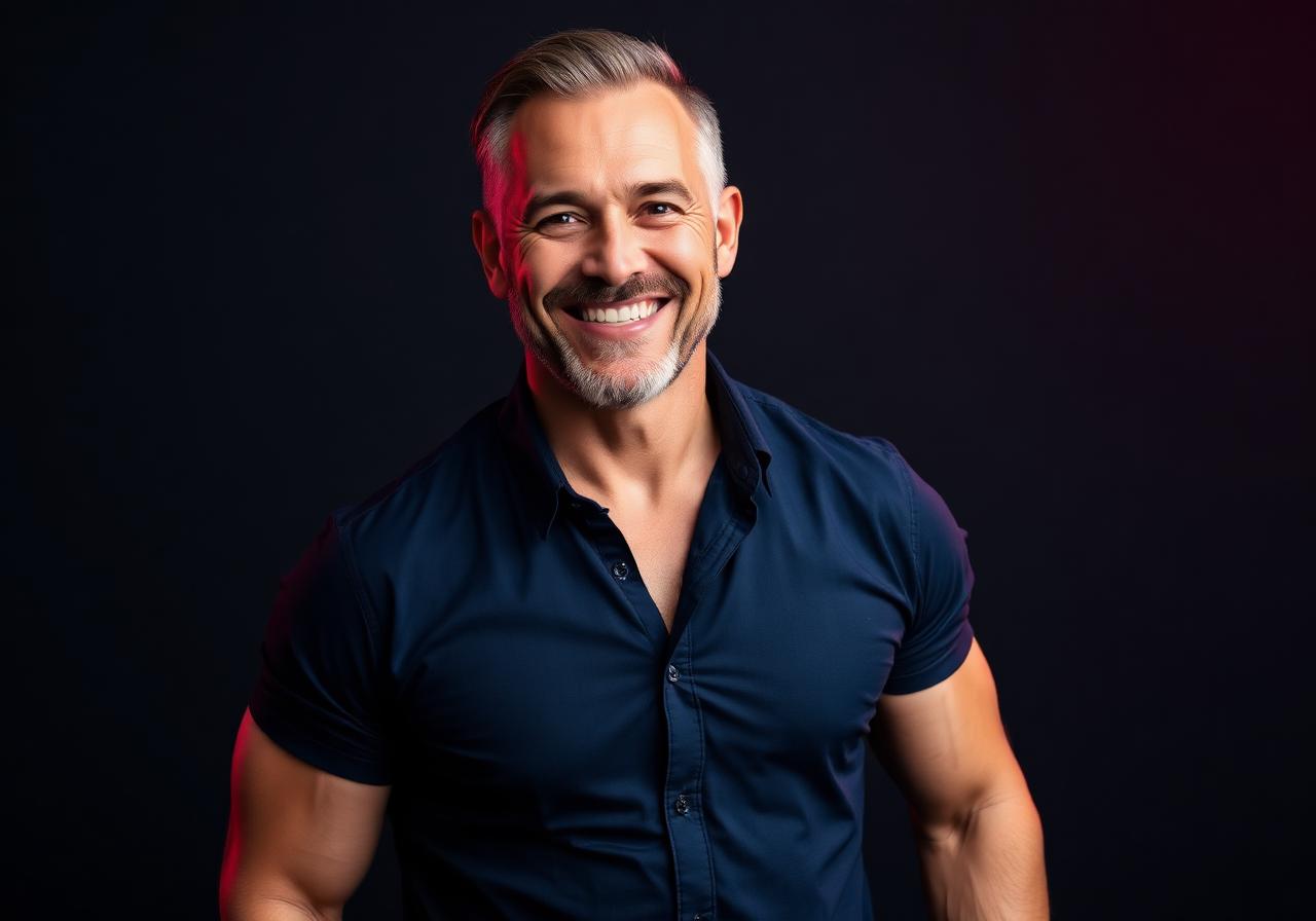 Confident Canadian man feeling energized after using Dominex